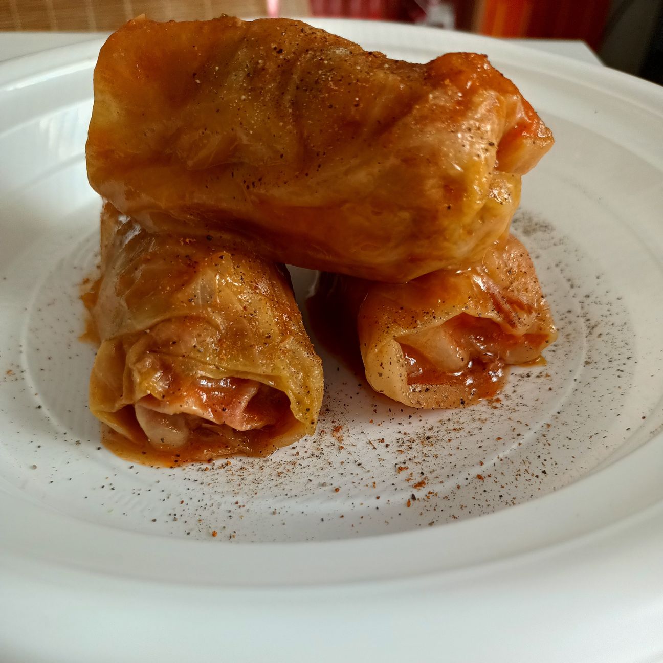 Involtini di verza stufati