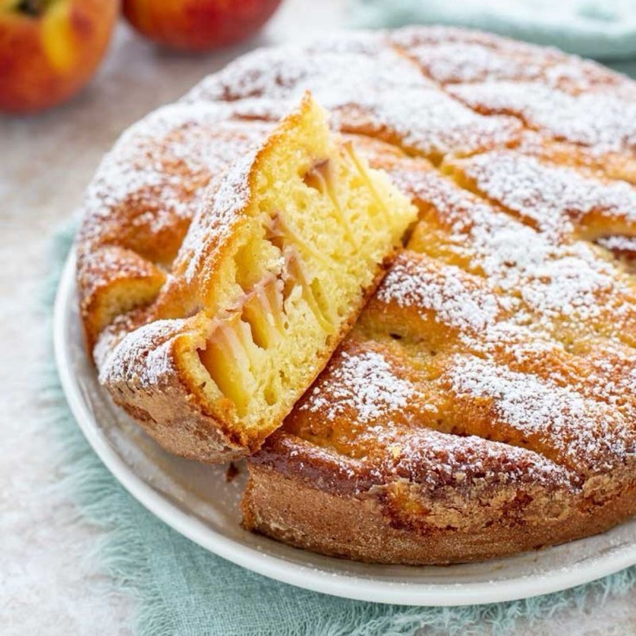 Torta alle pesche