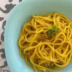 Ricetta Spaghettoni zafferano e fiori di zucca
