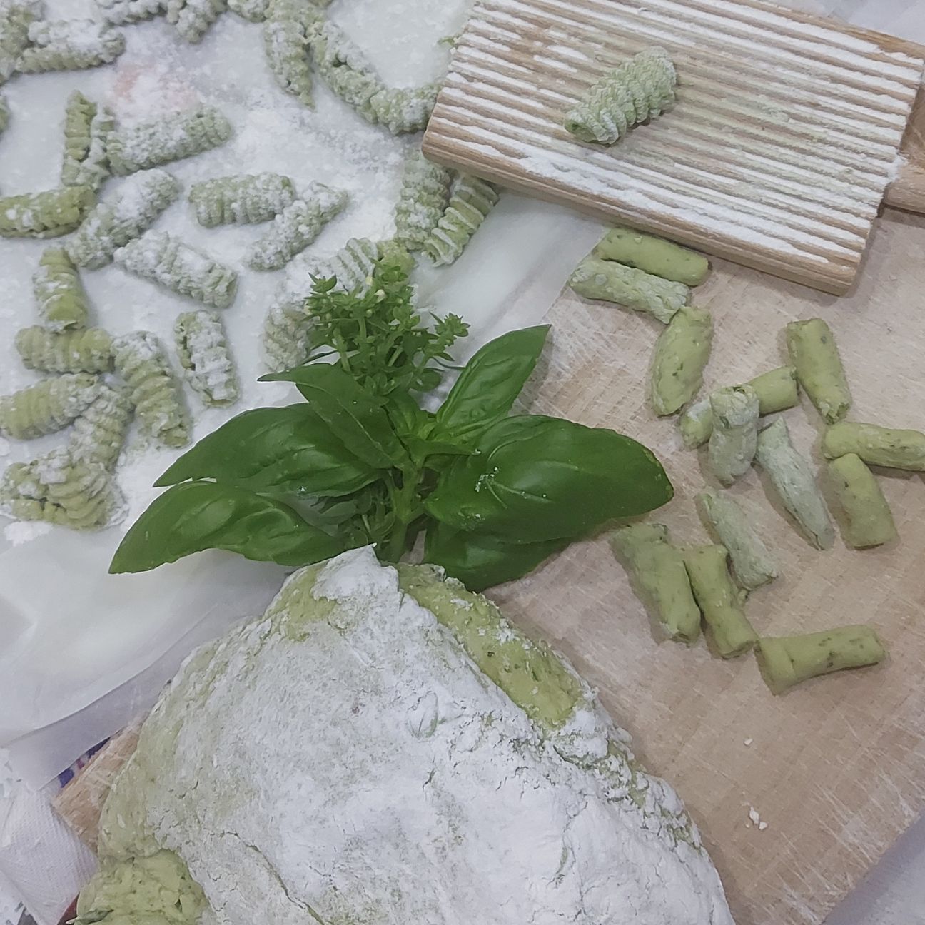 Cavatelli al basilico (impasto)