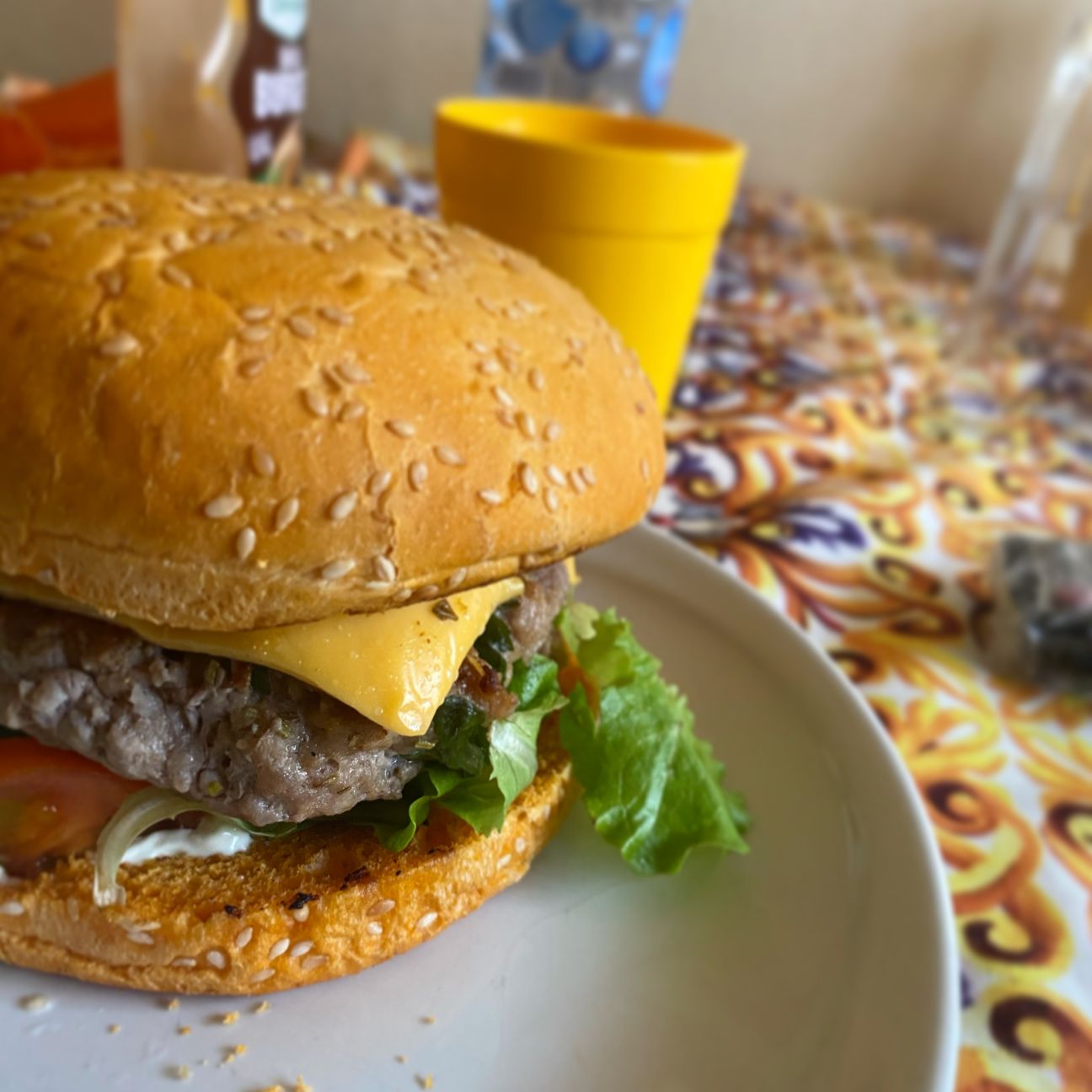 Red cheeseburger