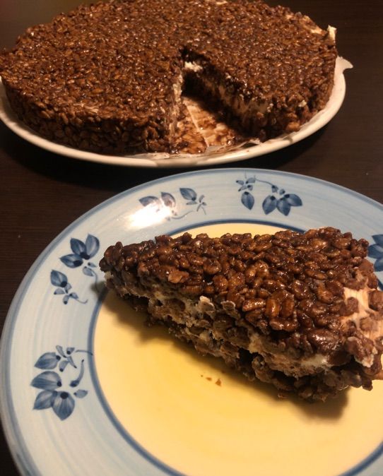 Cheesecake con riso soffiato mascarpone e nutella