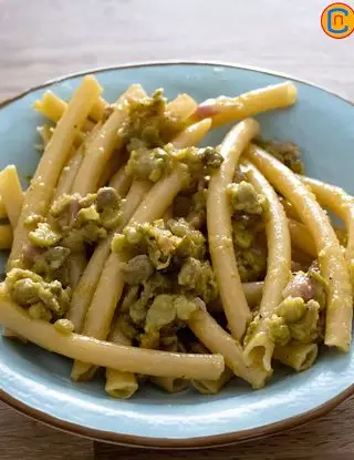 Ricetta Ziti alla carbonara con fave. di incucinacolnobile