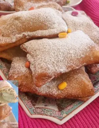 Ricetta CHIACCHIERE RIPIENE AL PISTACCHIO E NUTELLA 😋 di Cucina._con_me_lory