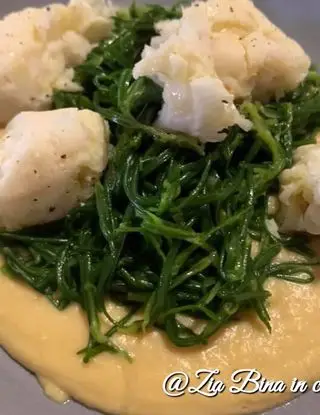 Ricetta Baccalà e agretti su crema di ceci di ziabinaincucina