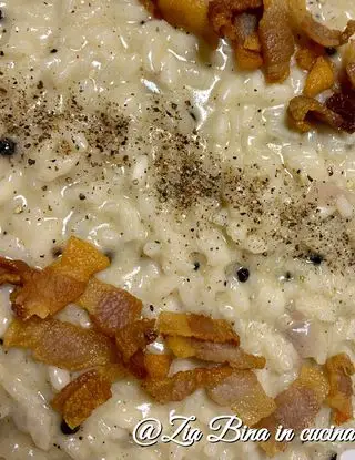 Ricetta Risotto cacio e pepe con maiale croccante di ziabinaincucina