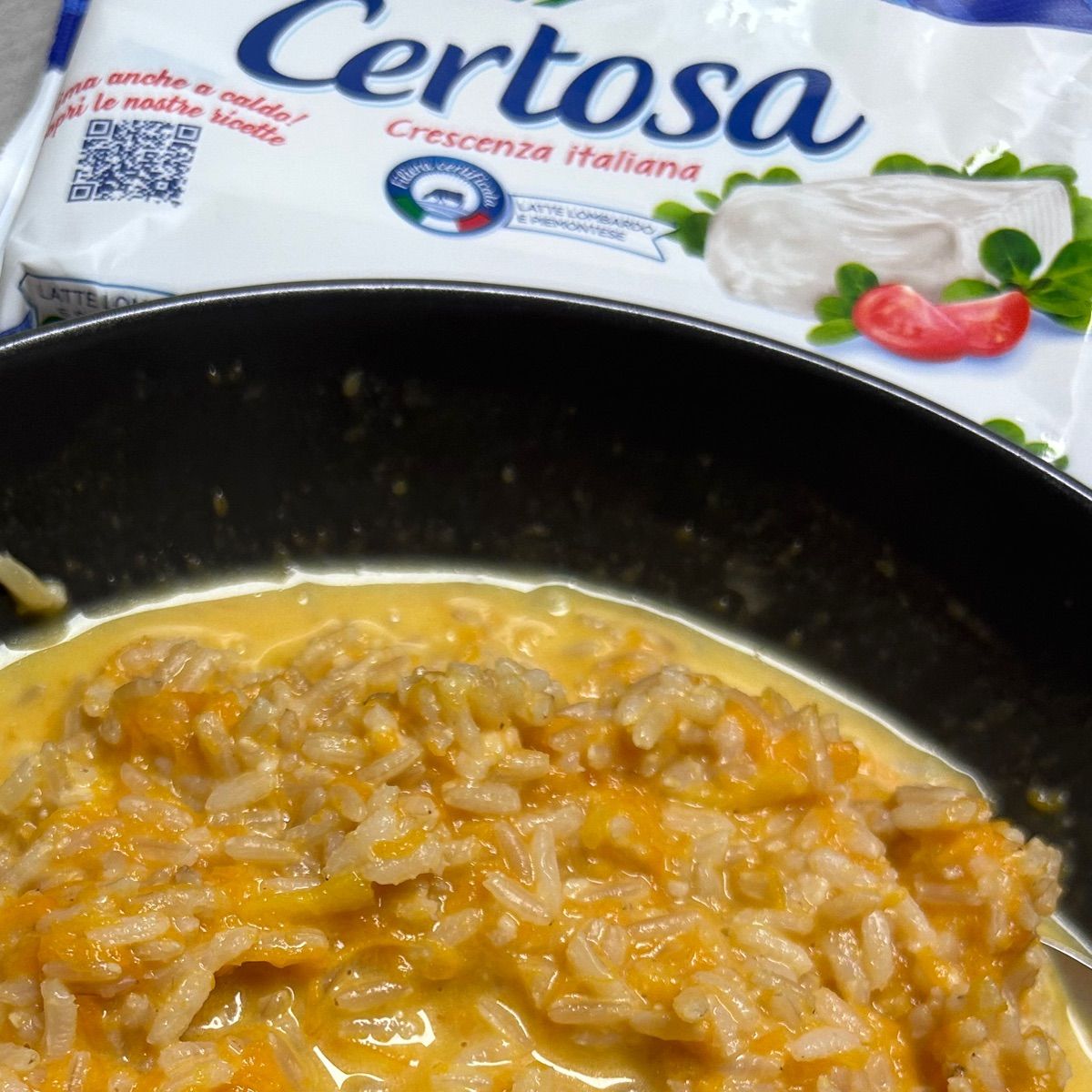 Risotto cremoso alla certosa e zucca