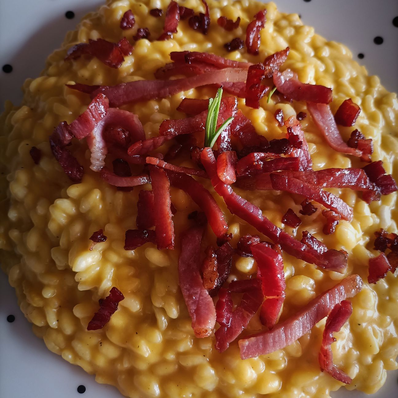 Risotto zucca e speck
