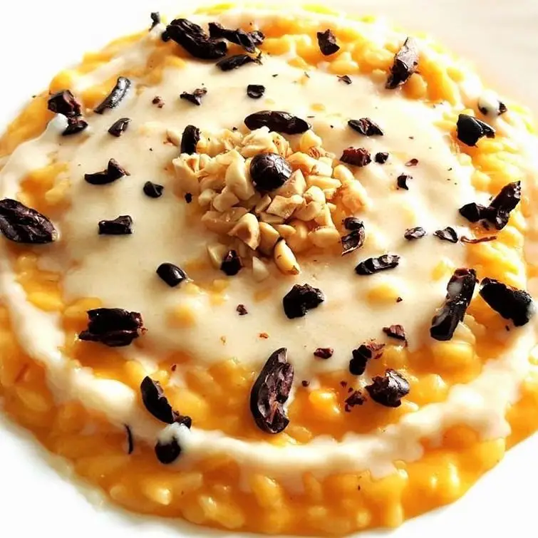Risotto Carnaroli FALASCO con crema di zucca e Dop, nocciola