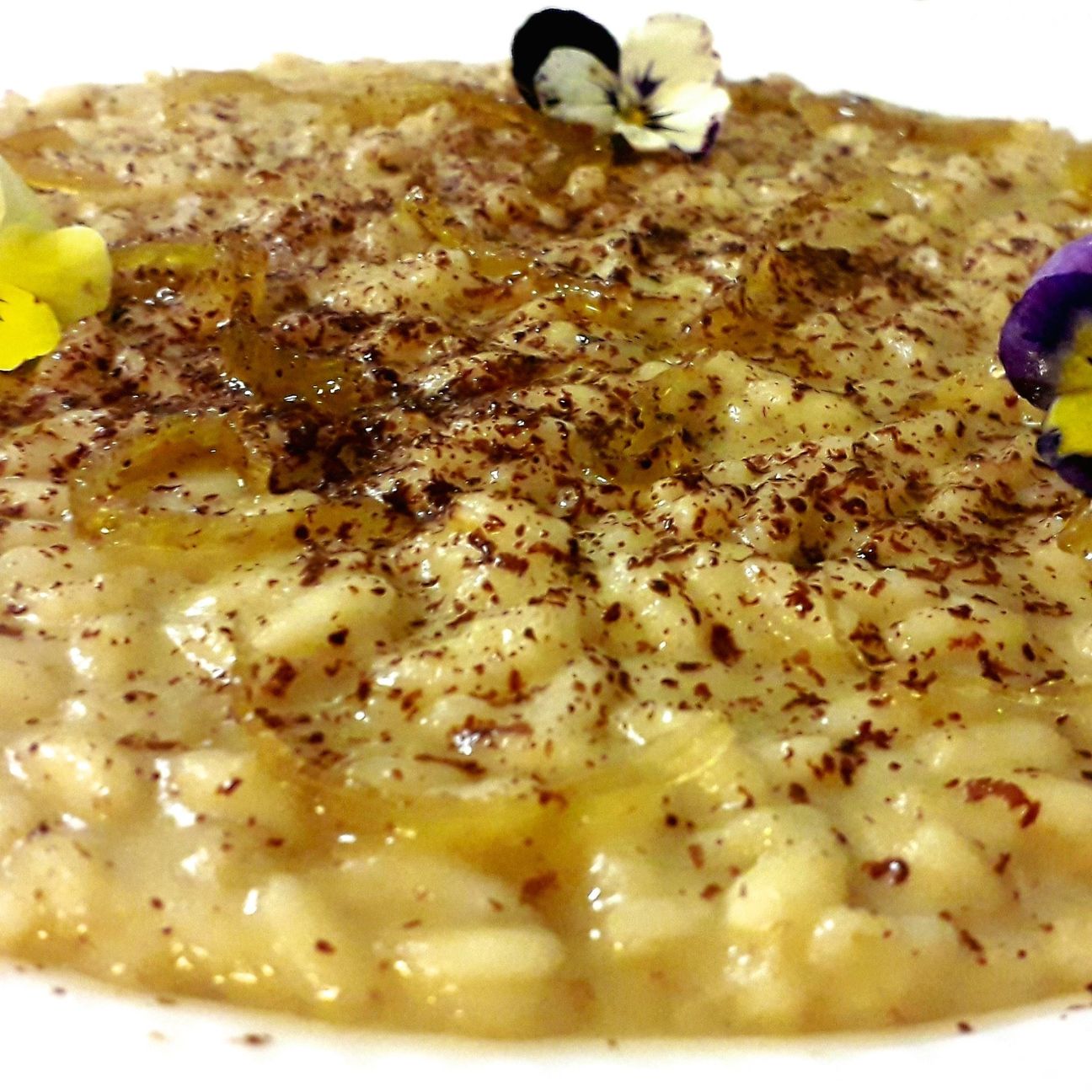 Carnaroli FOG, crema melanzana, limone candito, cioccolato fondente