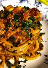 Ricetta Spaghetto alla chitarra con tocchetti di pesce spada