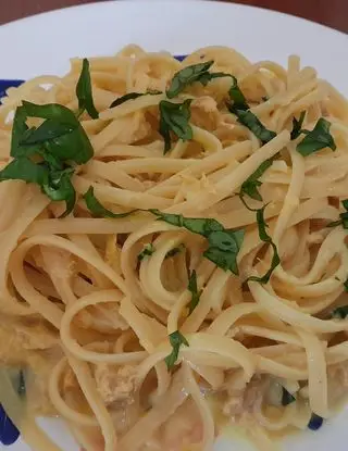 Ricetta Linguine con tonno, limone, ricotta, basilico  e zafferano di annamaria.landi@gmail.com