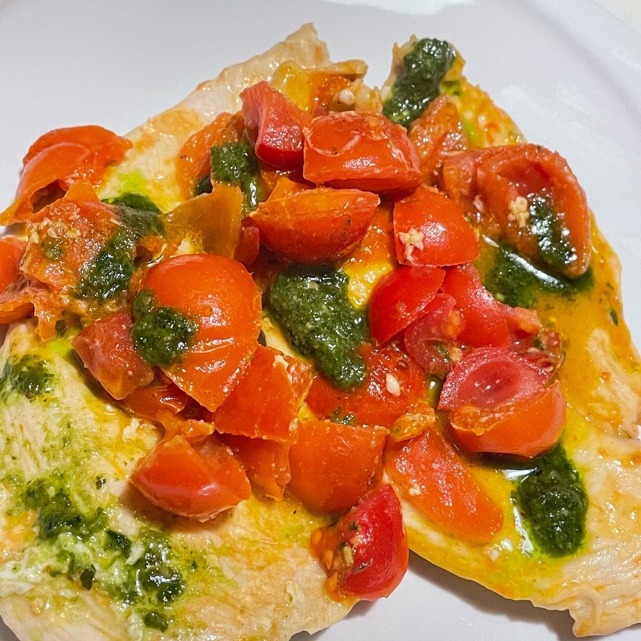 Fettine di pollo in rosso