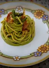 Ricetta Spaghetti con crema di asparagi e mandorle