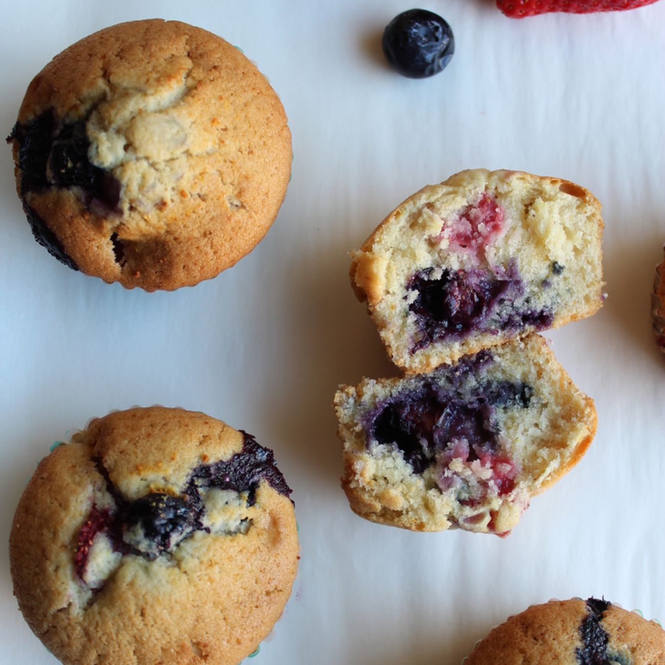 Muffin fragole e mirtilli 🍓🫐
