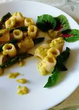 Ricetta Paccheri in crema di asparagi e parmigiano