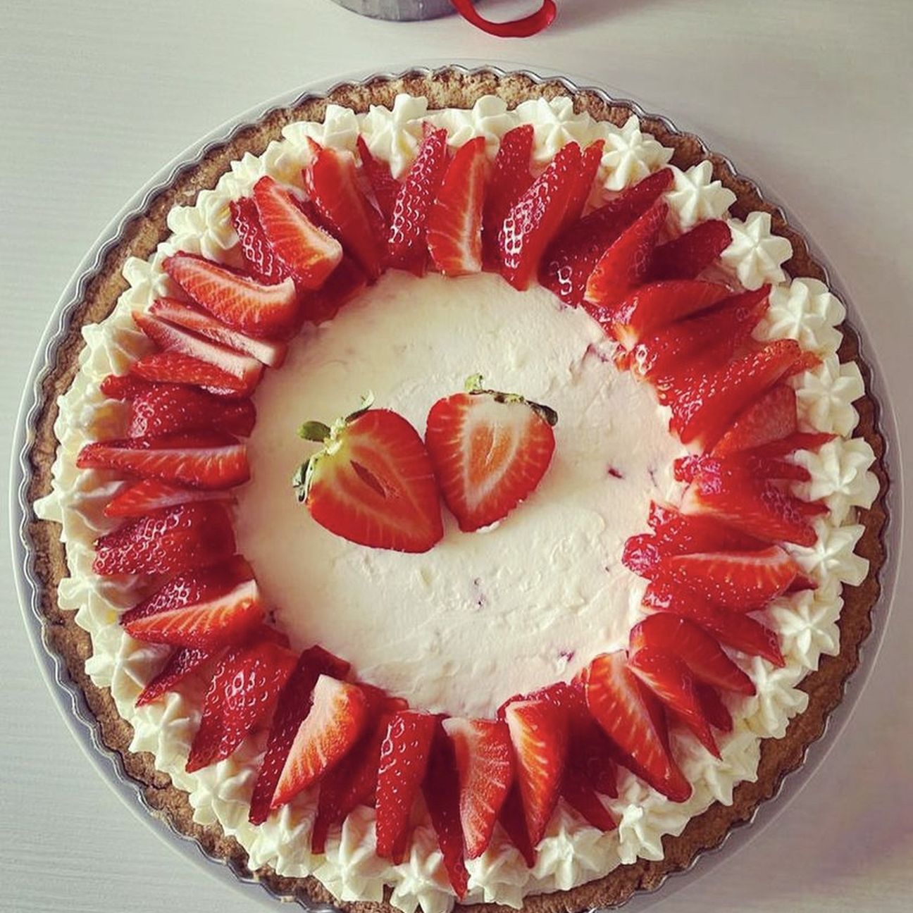 Crostata di fragole e crema al mascarpone