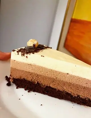 Ricetta La mia 3 cioccolati con base di marquise al cioccolato fondente di federico07