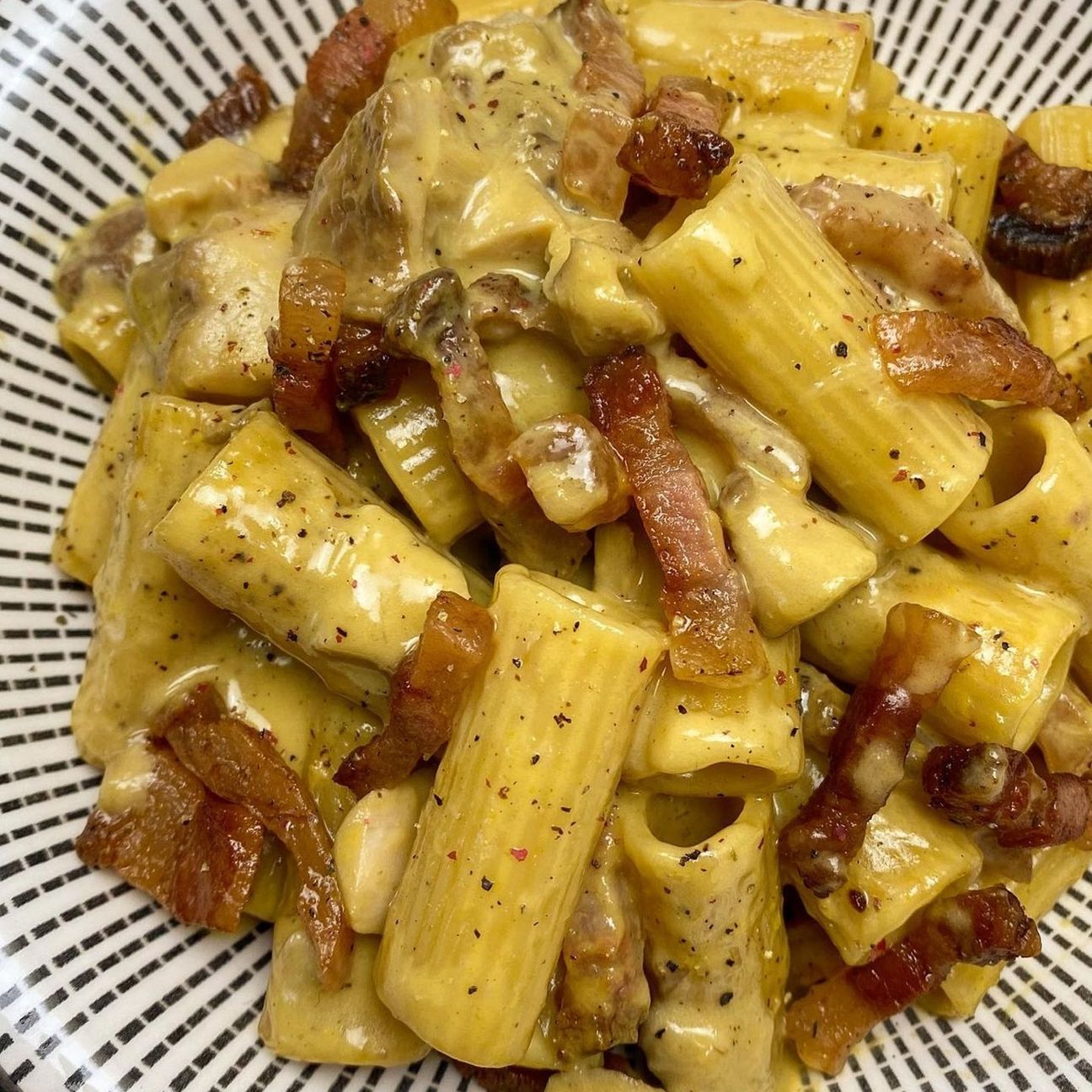 Carbonara con porcini