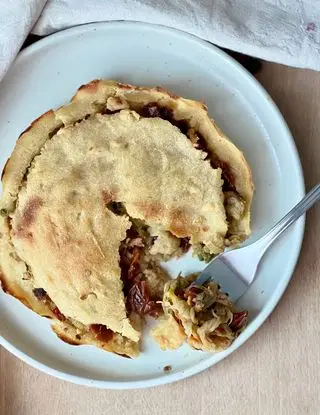 Ricetta Torta Rustica di Patate ripiena di Scarola & pomodori secchi di mara_healthy_fit