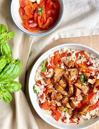 Ricetta RISO AI PEPERONI & SEITAN🌱 di mara_healthy_fit