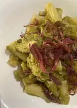Ricetta Pasta con pesto di asparagi e filetti di speck croccanti