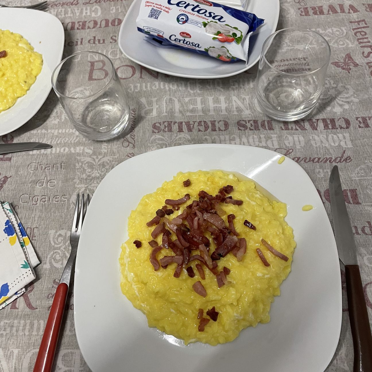 Risotto Zafferano Certosa e speck