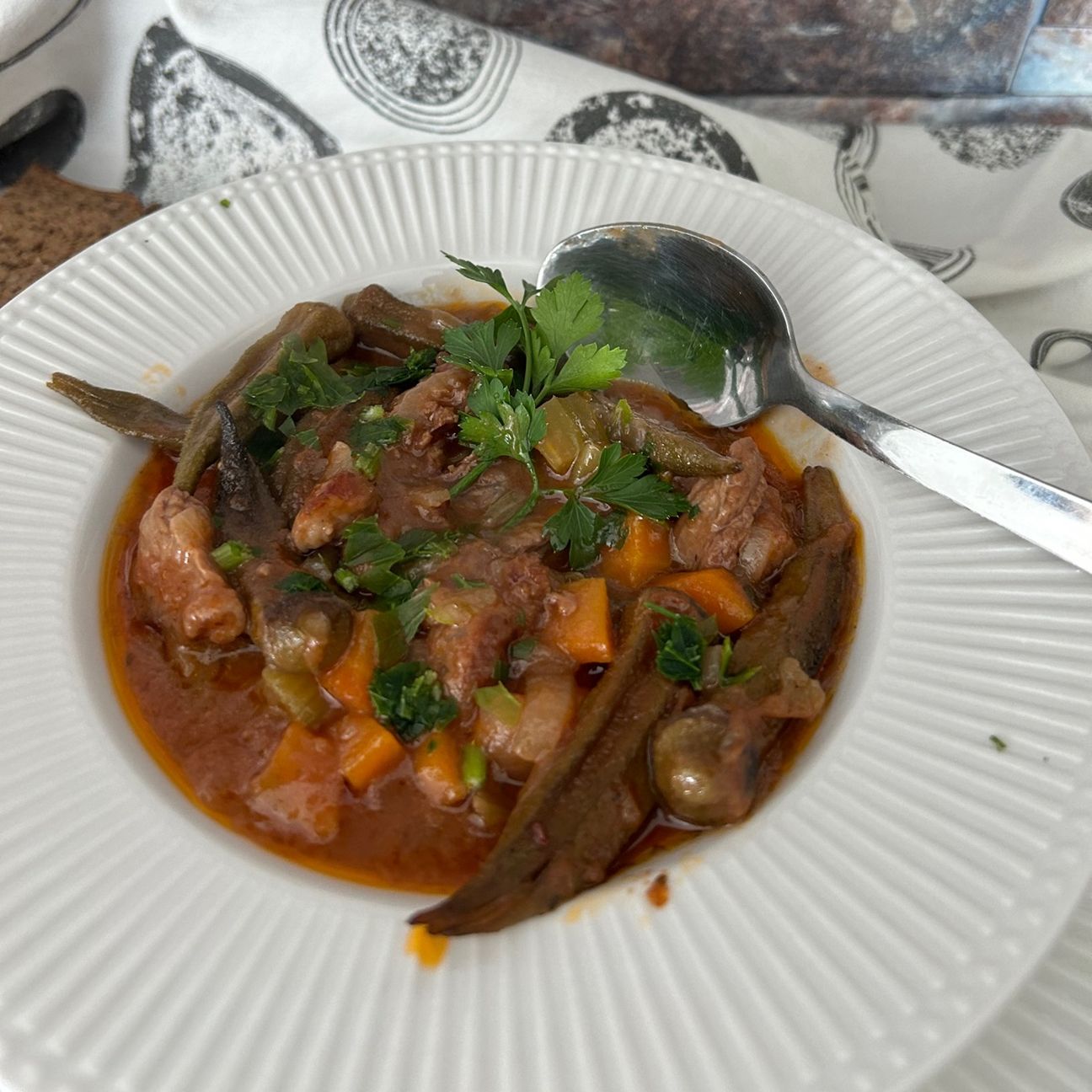 Stufato di Okra e Spezzatino