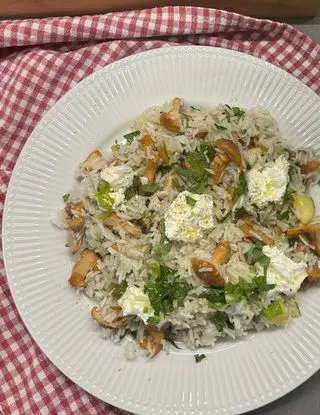 Ricetta Riso Basmati con Finferli, Zucchine e Caprino di renacooking