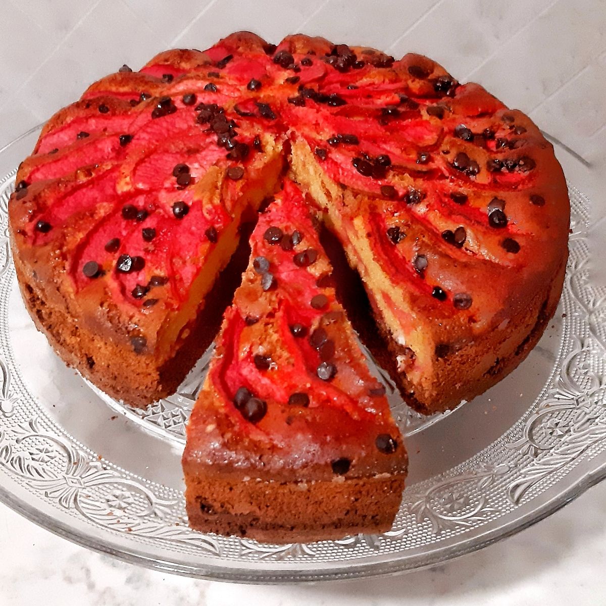 Torta di mele bicolore