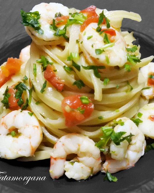 Tagliolini con gamberi