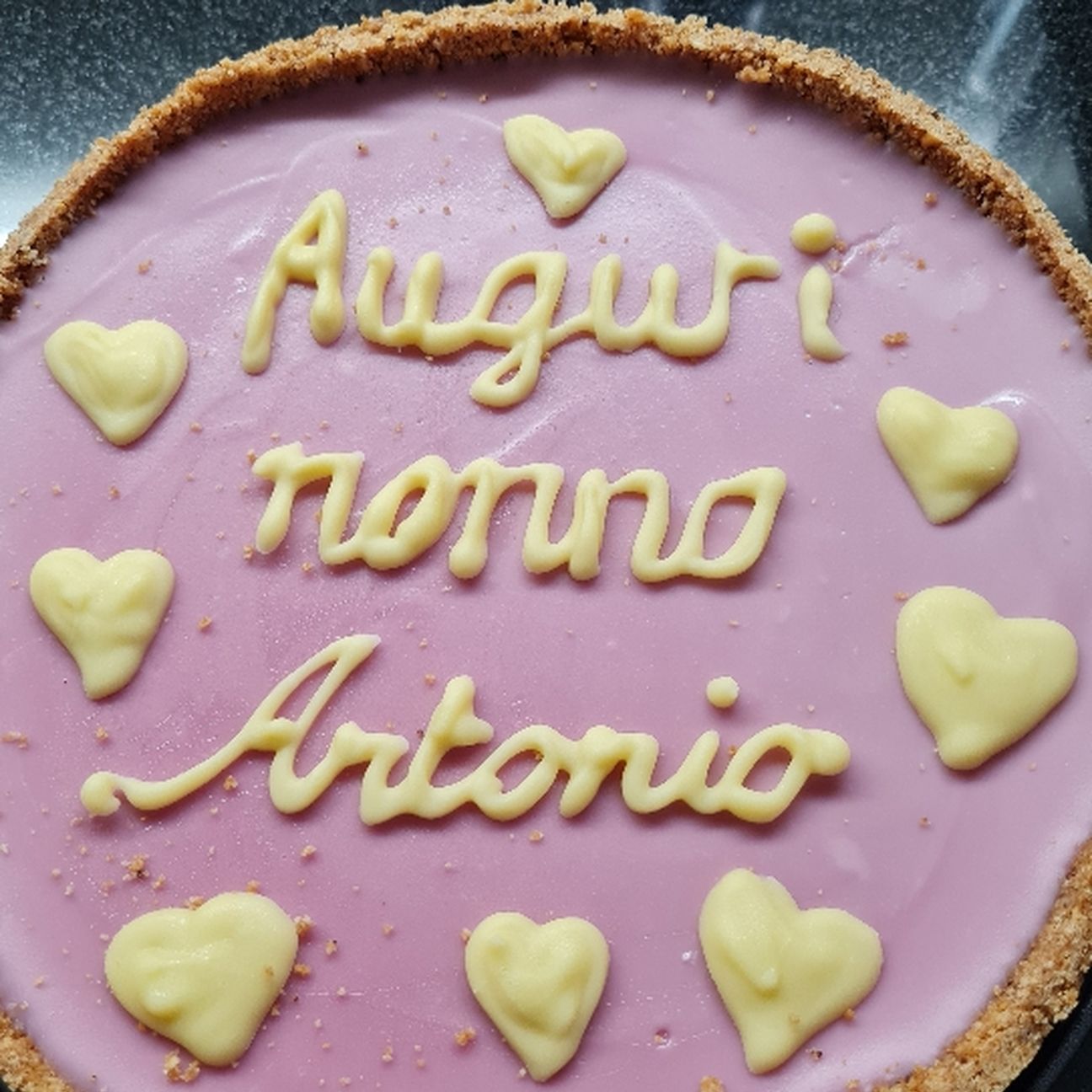 Torta all'amarena e cioccolato bianco