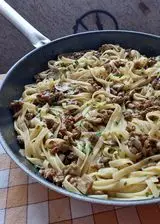 Ricetta Fettucce funghi e salsiccia