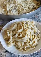 Ricetta Fettuccine con funghi e piselli