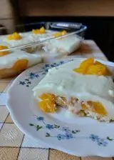 Ricetta Dolce freddo con crema alla vaniglia e pesche