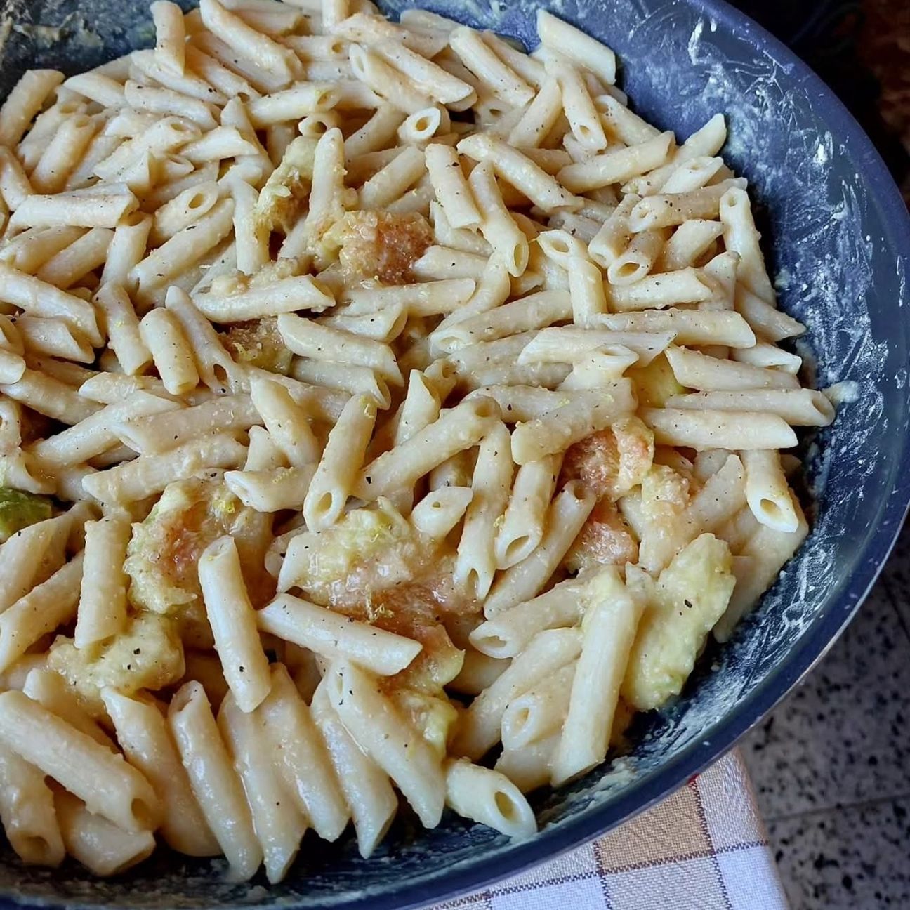 Pasta con crema di ceci e fichi