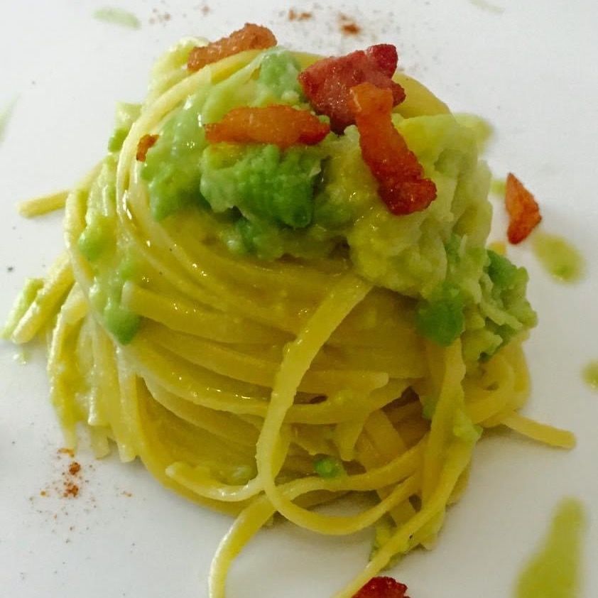 Linguine broccoli e guanciale