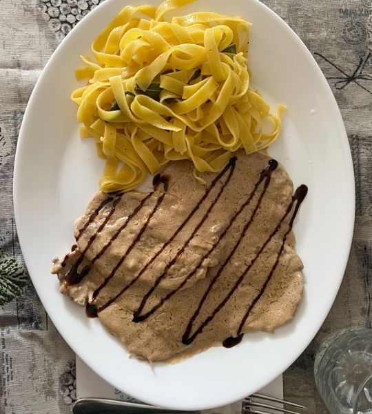 Scaloppina Al Marsala Con Tagliatelle Burro E Salvia Al Ta Cucina