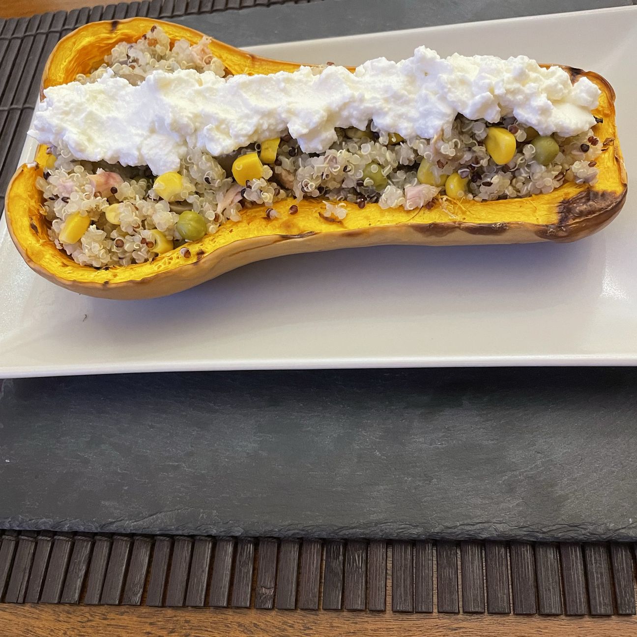 ZUCCA FARCITA CON QUINOA