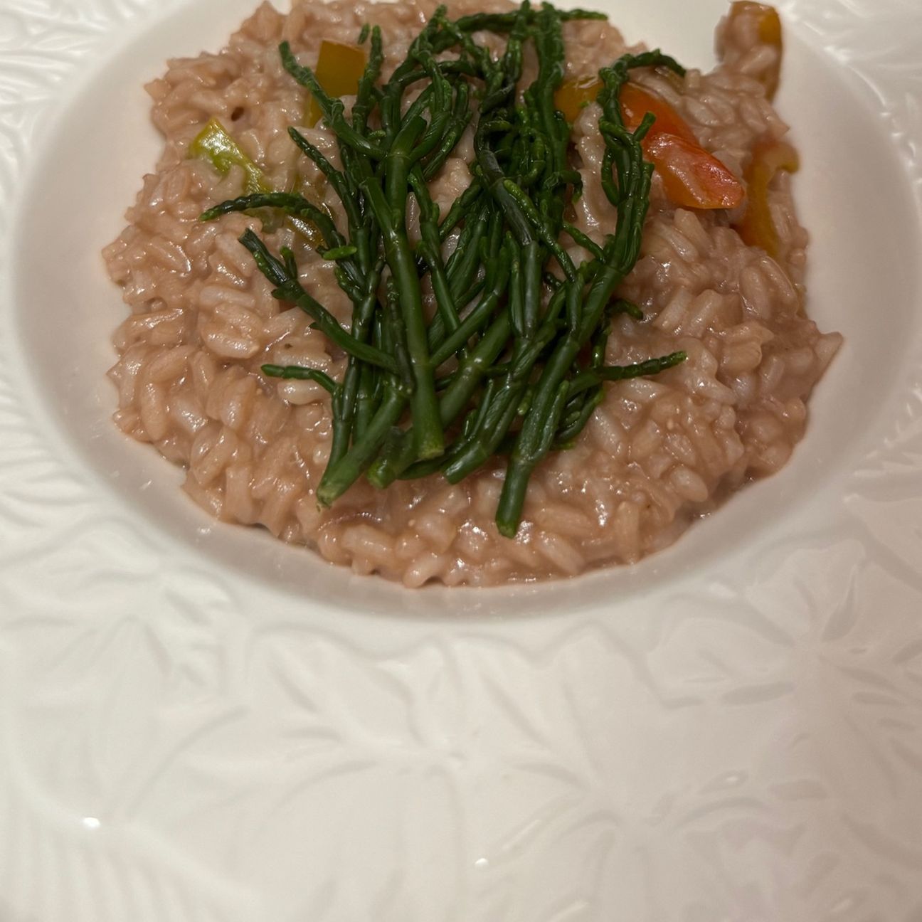 Risotto vino e alghe