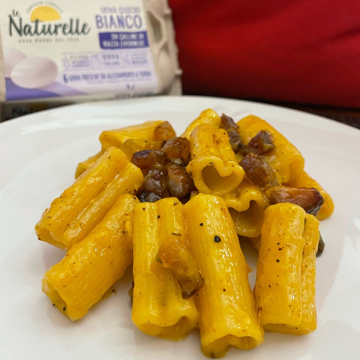 RIGACUORE ALLA CARBONARA CON UOVA NATURELLE