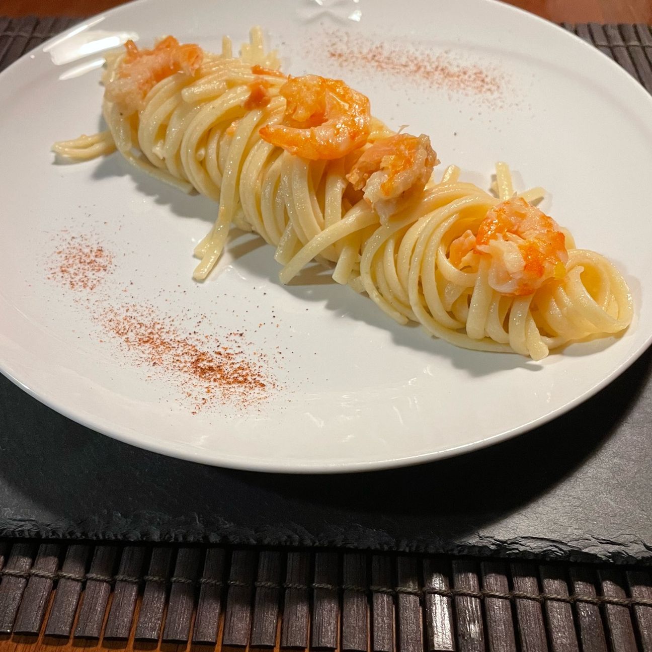 LINGUINE CON MAZZANCOLLE E LIME