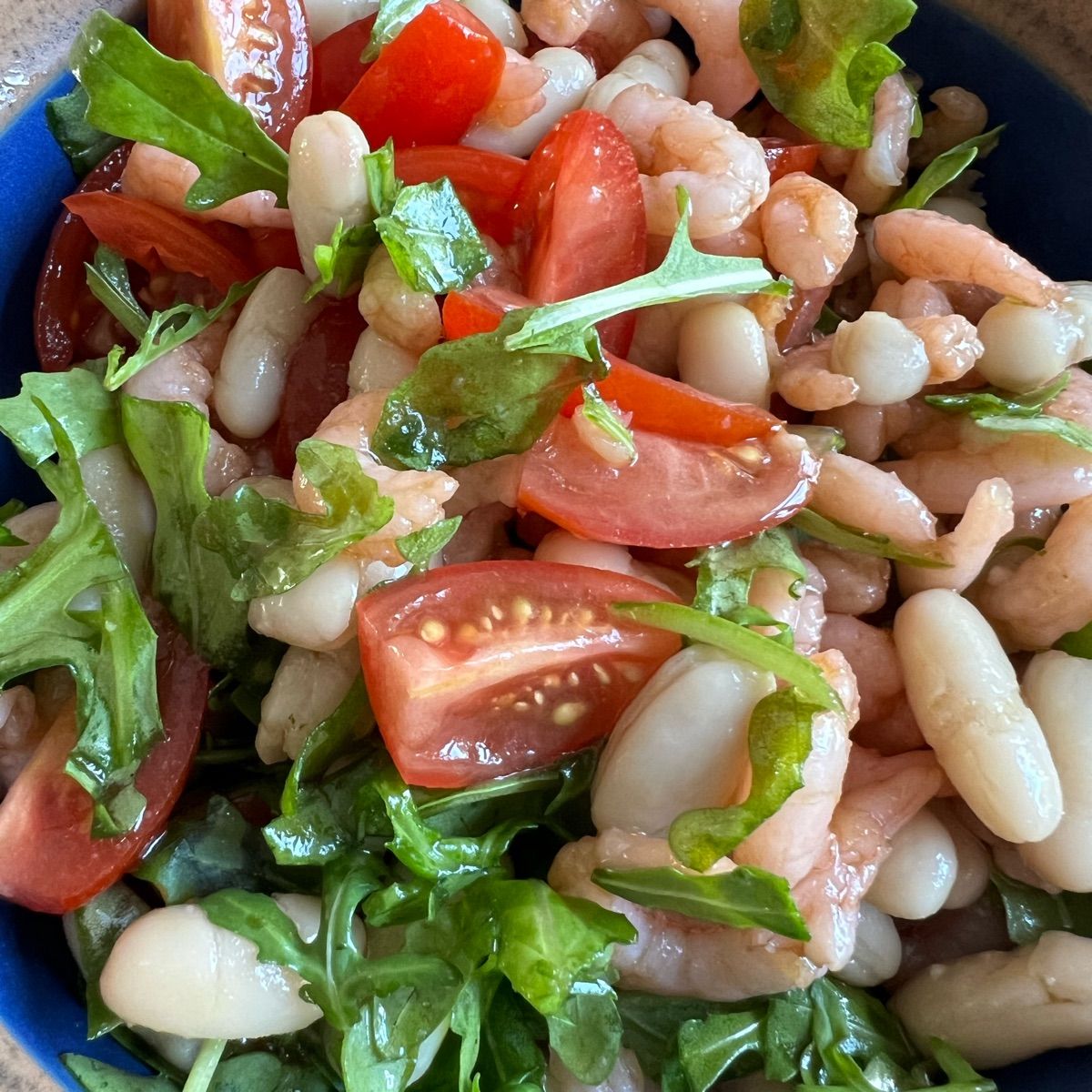 Insalata cannellini e gamberetti