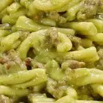 Ricetta Casarecce alla crema di patate e broccoli con salsiccia