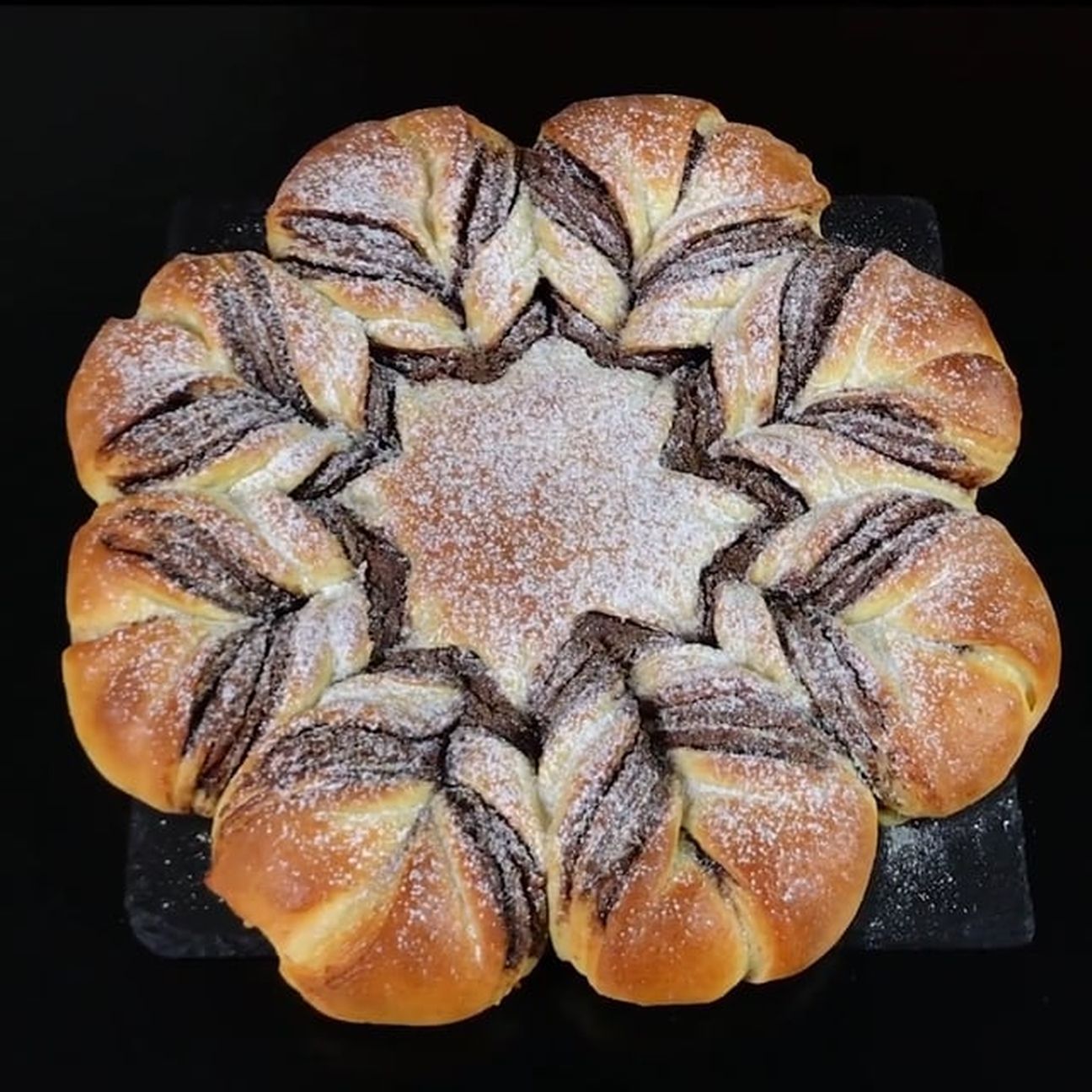 Fiore di pan brioche e nutella