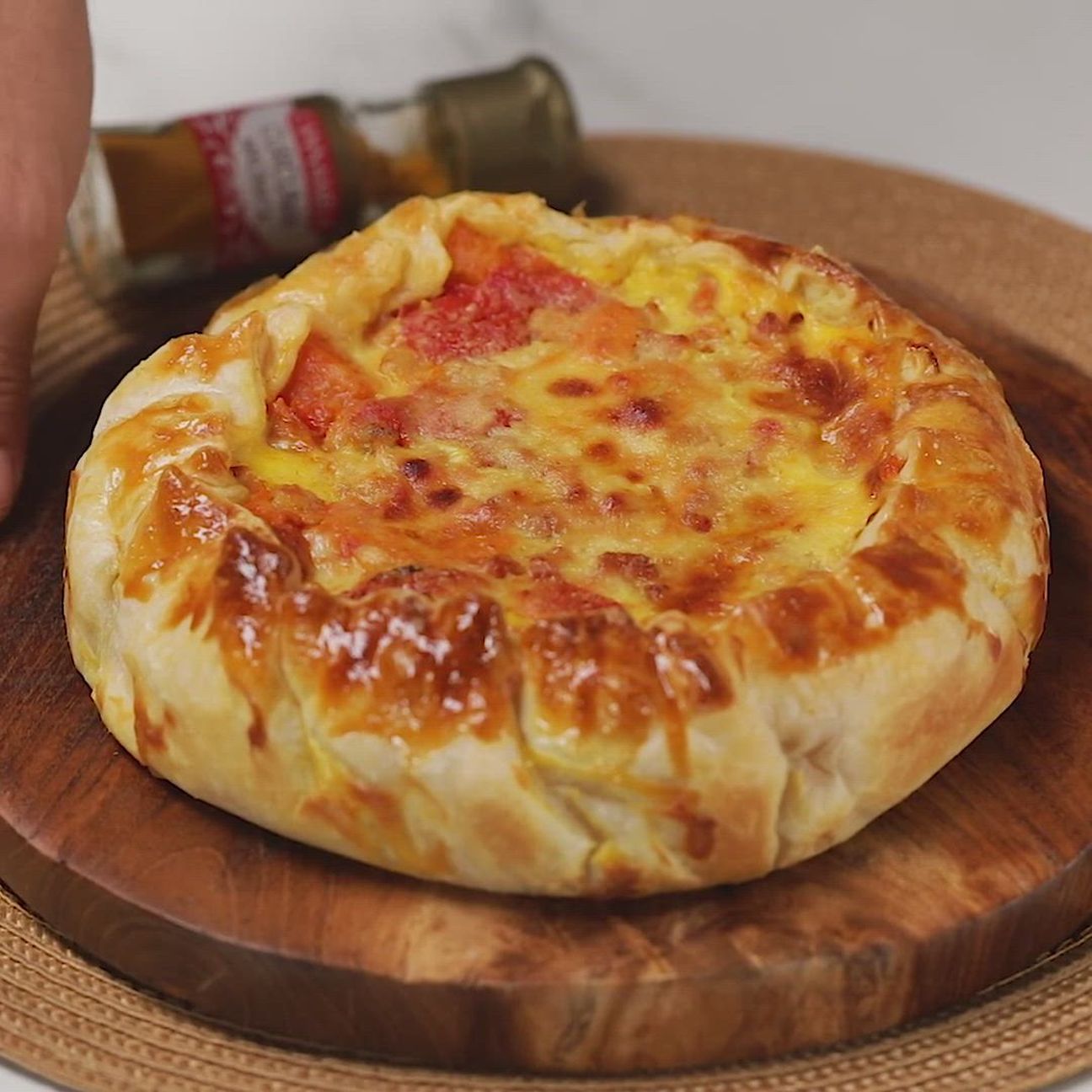 Torta rustica zucca e pancetta alla curcuma