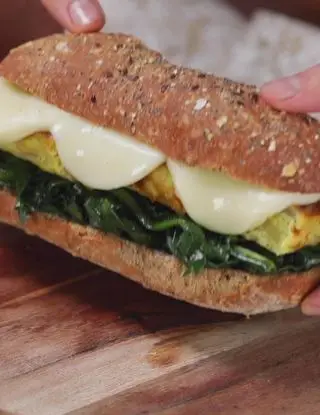 Ricetta Panino frittata e cicoria di casa_galbani