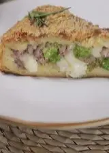 Ricetta Sbriciolata di patate ripiena di salsiccia, broccoli e mozzarella