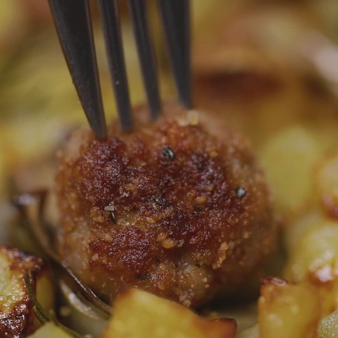 Teglia di carciofi, patate e polpette al forno