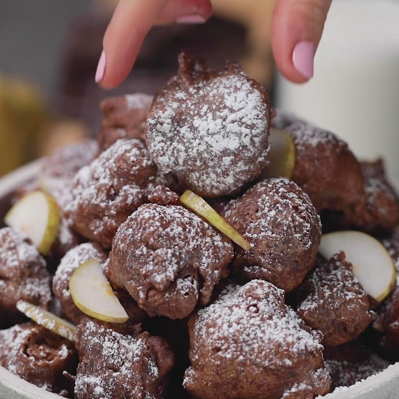 Nuvolette al cioccolato e pere